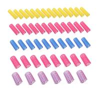 TOPBATHY 50PCS Self Grip Hair Rollers Plastic Hairdressing Tool for Waves Retro Air Bangs Assorted DIY Styling for Women at Home Random Color