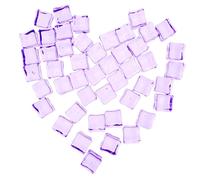 TOPBATHY 50pcs Simulated Ice Cubes Plastic Fake Ice Cubes for Fish Tank Decor Reusable Photo Props Simulation