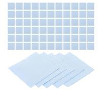 TOPBATHY 50pcs Suede Fabric Jewelry Cleaning Cloth 8x8cm for Gentle Care and Sustainable Alternative, for Watch and Silverware Cleaning during Travel in Jewelry Box