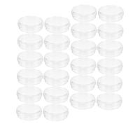 TOPBATHY 50pcs Transparent Plastic Petri Dish Plates with Lids for Cell Culture Microbiology Research Laboratory Science Projects Enhanced Visibility and Safety Edges