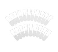 TOPBATHY 50pcs White Plastic Security Padlocks with Metal Wire Disposable Anti-Tamper Lockout Tags for Logistics and Transportation User-Friendly Design Pp Material Seals