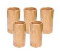 TOPBATHY 5Pcs Bamboo Cupping Set for Body Massage Therapy, Carbonized Bamboo Cups for Home Use and Chinese Cupping Therapy