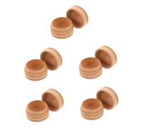 TOPBATHY 5pcs Box Wooden First Lost Deciduous Tooth Holder Box Teeth Keepsake Collection Organizer for Boys and Girls Memory Keeping