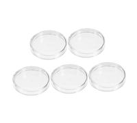 TOPBATHY 5pcs Clear Glass Petri Dish with Lids Thickened High Borosilicate Laboratory Culture Plates for Microbiology Plant Tissue Chemistry Experiments Transparent Containers for Science