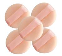 TOPBATHY 5pcs Creative Flocking Mini Powder Applicators Beige Makeup Application Avoid Waste of Cosmetics Soft Breathable Cosmetic Supplies for Makeup