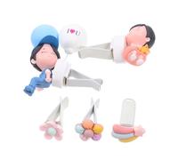 TOPBATHY 5pcs Cute Cartoon Couple Car Air Freshener Vent Clip Dashboard Decoration with Aroma Release Stylish Auto Ornament for Couples Friends Family Easy Installation Fresh Fragrance