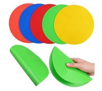 TOPBATHY 5pcs Flat Spot Markers for Sports Training Bright Colored Floor Dots for Football Basketball Agility Speed Drills Lightweight and Portable Exercise Pads