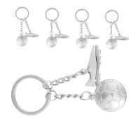 TOPBATHY 5pcs Football Keychain for Boys Metal Soccer Pendant Souvenirs Lightweight Sport Keyrings for Backpack Decoration Football Fan and Party Favors