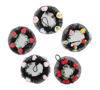 TOPBATHY 5pcs Hair Donut Bun Maker Nets for Ballet Recitals and Exam Preparations Ultralight Lace and Plastic Invisible Hair Nets with Neat and Elegant Design for Girls and Young