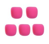 TOPBATHY 5Pcs Pink Microphone Sponge Covers Windproof Microphone Pads Protective Foam Covers for Handheld Suitable for Live Streaming and Recording