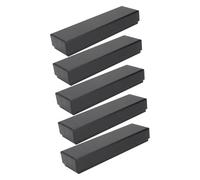 TOPBATHY 5pcs Student Paper Pen Case Pencil Storage Box Multi-Functional Rectangular Stationery Set for School and Office Use in Raven Black