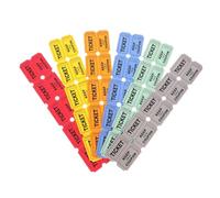 TOPBATHY 600 Pcs Raffle Ticket for Entertainment Events Festival Party Tickets with Multi-color Paper Easy Tear Carnival Labels for Prizes and Movie Watching Fun