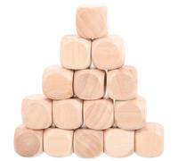 TOPBATHY 60pcs Blank Wooden Dice Rounded Corner Cubes for DIY Craft Projects Unfinished Wood Blocks for Painting Engraving and Board Games