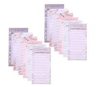 TOPBATHY 60PCS Budget Cash Ledger Sheets 6 Holes Expense and Spending Tracker Inserts for Binder Wallet Cash Organizer Budget Sheets for Travel and Home Expense Management