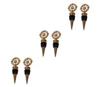 TOPBATHY 6pcs Compass Wine Stopper Creative Bottle Stopper Wine Bottle Sealer for Bar Party Restaurant Use