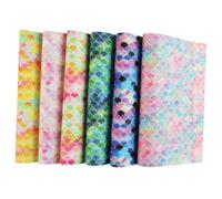 TOPBATHY 6pcs DIY Leather Sheets Kit for Earring Making Shiny Sequin Material Easy-Cut Faux Leather Craft Fabric for Handmade Jewelry Wallets Keychains and Accessories