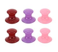 TOPBATHY 6pcs Facial Mushroom Massage Tool Set - Resin Gua Sha Scraping Board for Face, Neck under Eye - Purple, Red Pink Beauty Massager for Skincare and Eye Depuffing