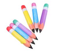 TOPBATHY 6pcs Inflatable Pencil Balloons for Birthday and Classroom Decor Colorful PVC Party Favors with Quick Inflate Deflate Back to School Supplies and Graduation Celebration Decorations