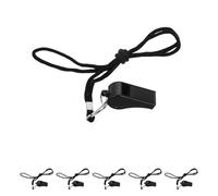 TOPBATHY 6PCS Loud Plastic Survival Whistles with Neck Lanyard, Sports Referee Safety Whistle Set for Hiking, Football, Outdoor Emergency and Coaching Use