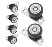 TOPBATHY 6pcs Mini Fixed Tpr Caster Wheels for Furniture Side Mount Drawers Silent Smooth Sliding Cabinet Storage Replacement