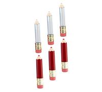 TOPBATHY 6pcs Mini Pencil-shaped Lip Color Containers Empty Lip Gloss Tubes Travel-friendly Lightweight