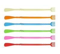 TOPBATHY 6pcs Multifunctional 2-ended Shoe Horn and Back Scratcher with Massage Design, Sturdy Pp Material, Handheld Shoe Lifter for Pregnant Women and