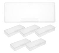 TOPBATHY 6pcs Portable Nail Kit Box Plastic Nail Instrument Organizer Case Crush Proof Storage for Clippers and Small Manicure Tools Suitable for Personal Use on The Go and DIY Art