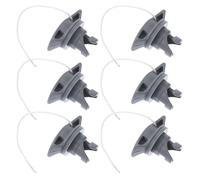 TOPBATHY 6PCS Replacement Inflatable Valve Caps with Cords for Kayak, Paddleboard, and Inflatable Boat Air Valve Covers, Gray Air Plugs for Scupper Hole Sealing and Raft Maintenance
