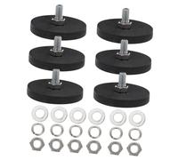 TOPBATHY 6pcs Rubber Coated Magnetic Base with M6 Thread, round Car Mount Magnets for Exterior Vehicle Lighting, Strong Magnetic Mounting Holder for Industrial and Automotive Use