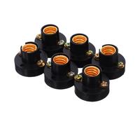 TOPBATHY 6pcs Screw Base Lamp Holders Black Miniature Bulb Sockets for DIY Electrical Experiments Circuit Testing and Lighting in Closets Storage Basements with Secure Fixation and Easy