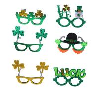 TOPBATHY 6pcs Shamrock Eyeglasses for St Patrick's Day Unique Party Props for Festive Celebrations for Family Gatherings and Bar Parties Enhance Your Irish Festival Experience