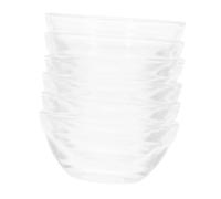 TOPBATHY 6pcs Small Glass Bowls Set for Cuisine Food and Rice, Multi-Function Cold Resistant Glass Prep Bowls for Home and Fridge Use