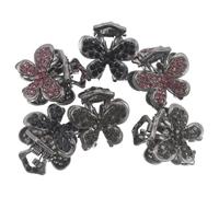 TOPBATHY 6pcs Small Rhinestone Butterfly Hair Clips for Women, Non-slip Alloy Claw Barrettes with Secure Grasping Power, Elegant Party and Evening Hair Accessories