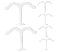 TOPBATHY 6pcs White Alloy Double Hooks Ceiling Mount Heavy Duty Coat Hat Towel Hangers European Style for Kitchen Bedroom Entryway Space Saving