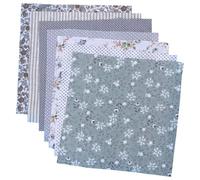 TOPBATHY 7pcs Pre-Cut Cotton Fabric Bundle for DIY Sewing and Craft Projects, Safe, Plain Weave Printed Cotton Cloth Squares for Patchwork Quilts and Bulletin Board Backgrounds
