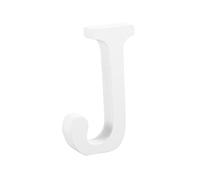 TOPBATHY 8cm White Wood Alphabet Letter J Decor for Wall, Wedding Party or Festival Decoration, Sturdy Wooden Letter for Boys and Girls Room Wall Art and Photography Props