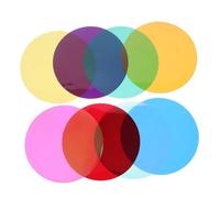 TOPBATHY 8pcs Color-changing Film Gel Sheets, 10cm Self-adhesive Headlight Tint and LED Diffusion Filters for Photography Lighting, Theatre and Studio Use, Warm Light Replacement Set