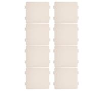 TOPBATHY 8pcs Microwave Oven Mica Plates for Replacement with Heat Resistance and Enhanced Durability, Silver Mica Paper and Silicon Resin Sheets, Profile Design for Microwave Oven Part