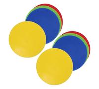 TOPBATHY 8pcs Non-slip Flat Circle Spot Markers Set, 9-inch Sports Agility Training Discs for Soccer Football Speed Drills, Multi-color Floor Cones for School Gym Outdoor Practice