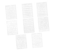 TOPBATHY 8Pcs Plastic Painting Stencils Alphabet Letters Letter Stencils Reusable Wall Art Supplies for DIY Craft Decoration and Painting Projects
