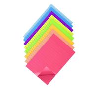 TOPBATHY 8Pcs Portable Lined Self-adhesive Memo Pads Sticky Tabs Neon Colors for Office School Home Use Practical Decorative Note Stickers