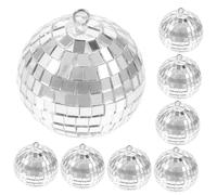 TOPBATHY 8pcs Vintage Retro Disco Balls Hanging Mirror Reflective Decorations for Garden Party Bar Club Disco Light Ornament