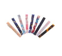 TOPBATHY 9pcs Acetate Hair Claw Clips for Women Non-slip Flat Barrettes Gentle Hair Minimalist Stylish Hairpins for Casual and Formal Use