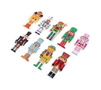 TOPBATHY 9pcs Christmas Nutcracker Soldier Iron Patches Handembroidered Party Appliques for Jackets Hats Bags Adhesive Backing for Easy Quick Application Clothes