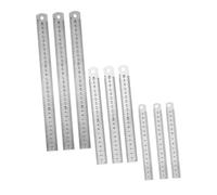 TOPBATHY 9Pcs Stainless Steel Metric Rulers Thickened Measuring Tools for Office Student Drawing Precise Scale Stationery Supplies