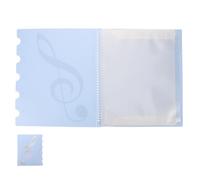 TOPBATHY A4 Sheet Music Folder for Musicians with Double Side Writable Plastic and Metal Construction, Holds 40 Scores, Quick Access Index Tabs, for Classrooms and Live Shows
