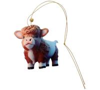 TOPBATHY Acrylic Cow Ornament Car Hanging Highland Cow Hanging Pendants Highland Cattle Decor Tree Window Ornament ,Home Party Decoration Cartoon Crafts