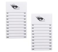 TOPBATHY Acrylic Eyelash Display Boards 2pcs White Lash Storage Board False Eyelash Extension Tray Holder for Beauty Salon Lash Grafting Tools