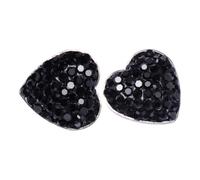 TOPBATHY Adhesive DIY Decals Car Button Sticker with Shining Rhinestones 6 Pcs Heart-Shaped Stainless Steel for Car Interior Decoration, Suitable for Smooth Surfaces and Home Craft and