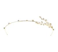 TOPBATHY Alloy Hairband Rhinestone Headband Artificial Diamond Head Accessory Golden Willow Branch Comfortable Decorative for Birthday New Year